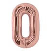 Lets Party Rose Gold Foil 0 Balloon