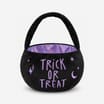 Hallow Scream Halloween Plush Bucket - Trick or Treat Purple