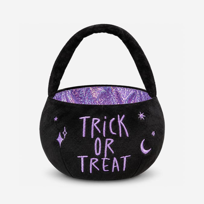 Hallow Scream Halloween Plush Bucket - Trick or Treat Purple