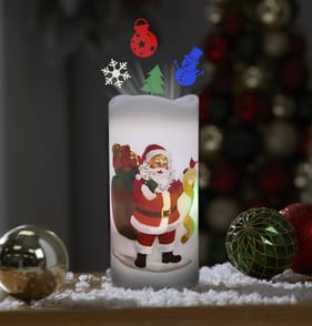 Prestige LED Candle Projector - Santa
