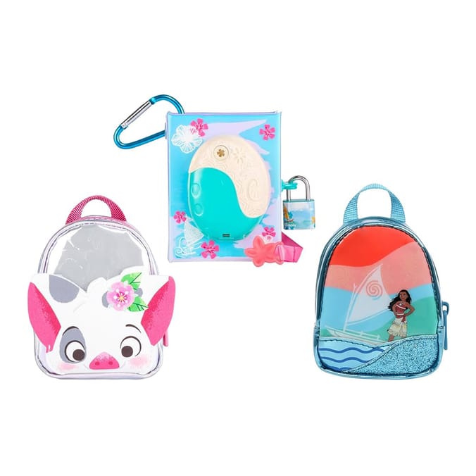 Real Littles Fan Favourites Triple Pack Backpack, Bag & Journal with 15+ Micro Surprises - Disney Moana