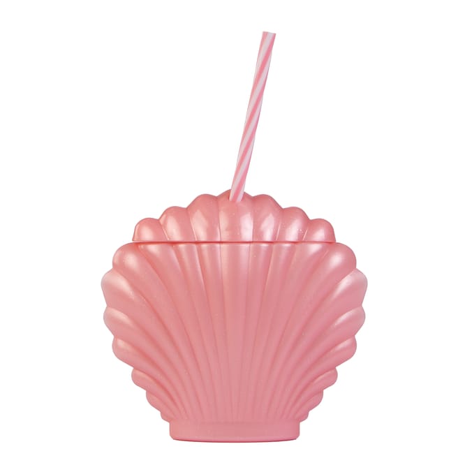 Shell Tumbler With Straw