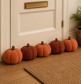 The Lifestyle Edit Draft Excluder Pumpkin - Orange