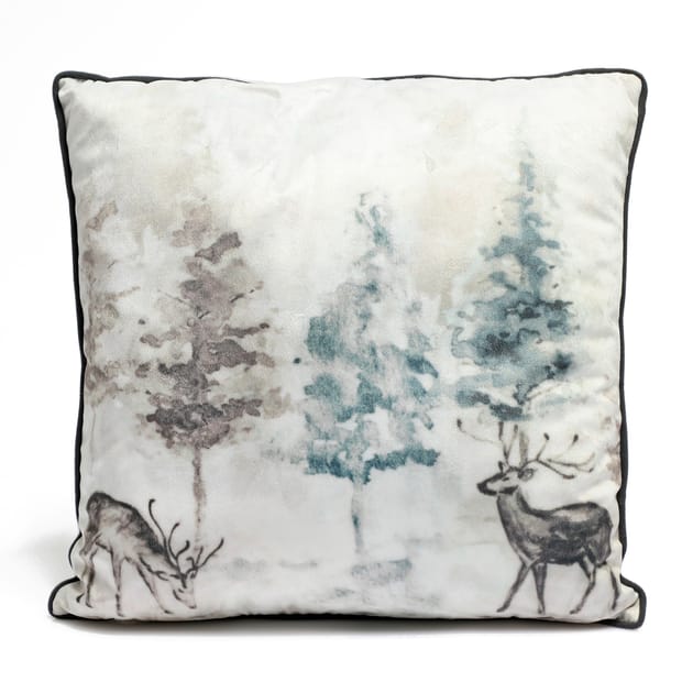 Home Collections Landscape Stag Cushion Home Bargains