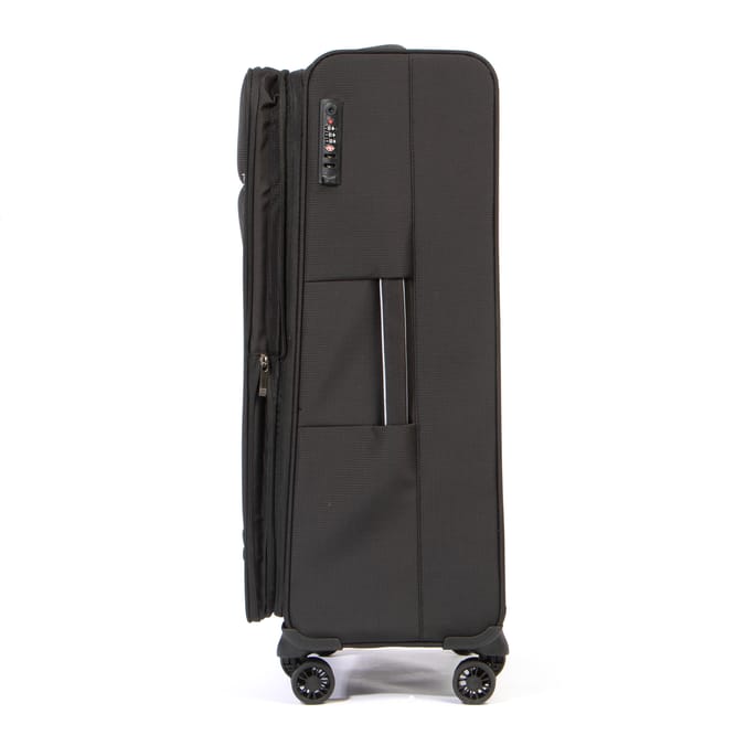 Salisburys Premium Soft Shell Expandable Suitcases - Black