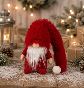 Festive Feeling Sitting Gonk Decoration - Red