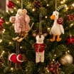 Sleigh Bells Christmas Felt Hanging Ornament Assorted