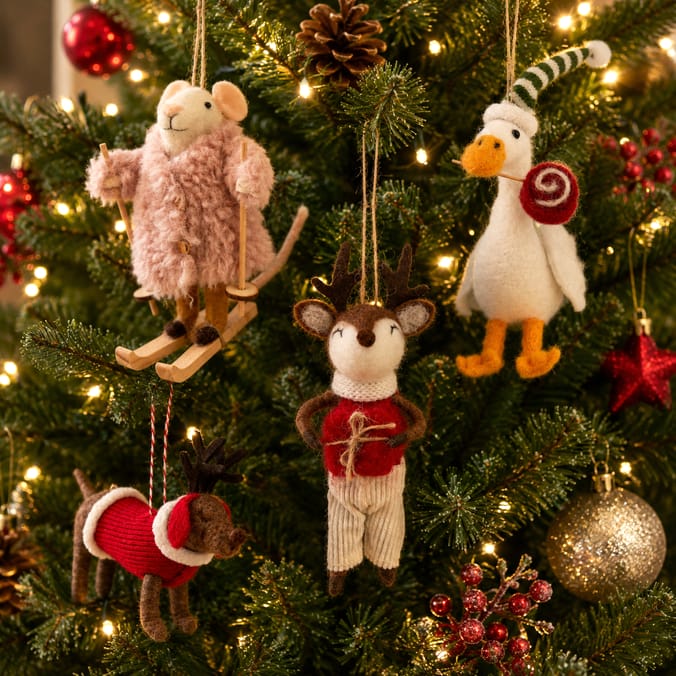 Sleigh Bells Christmas Felt Hanging Ornament Assorted