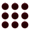 Elegance 10cm Flocked Bauble 9 Pack