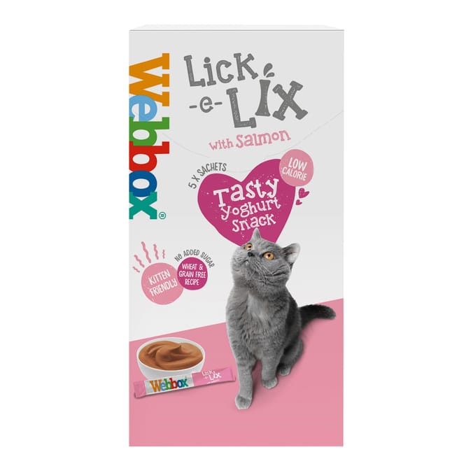 Webbox Lick-e-Lix Tasty Yoghurty Treat 5 x 15g - Salmon