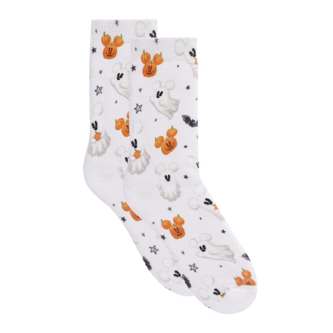 Disney Mickey & Friends Adults Ghost Socks - Size 3-7