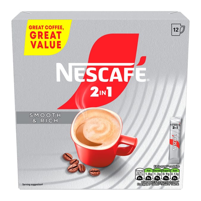 Nescafe 2in1 Instant Coffee Sachets 12x 9g