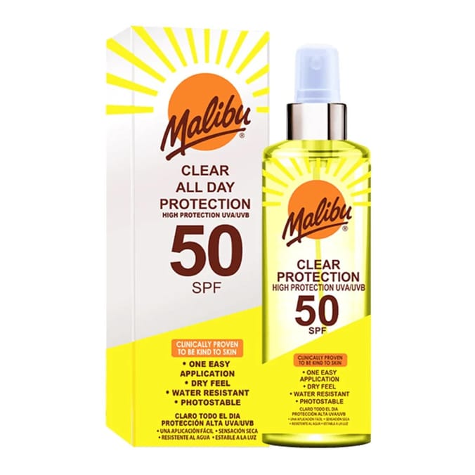 Malibu Sun Clear Spray Sunscreen 250ml SPF 50