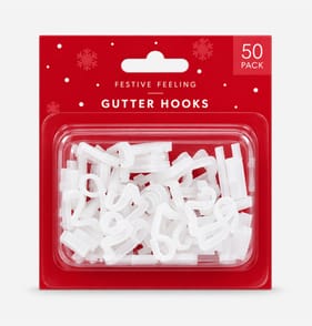 Festive Feeling Gutter Hooks 50 Pack - White