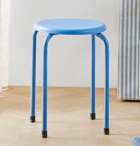 Home Plastic Stacking Stool - Blue