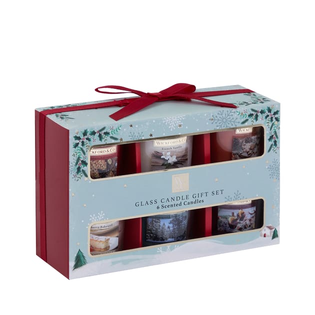 Wickford & Co Glass Candle Gift Set Home Bargains