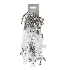 Festive Feeling Silver & White Curly Bows