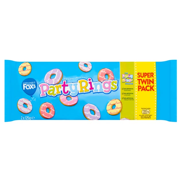 Fox's Party Rings Super Twin Pack 250g | Home Bargains