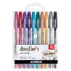 Zebra Doodler'z Glitter Gel Stick Pens 10 Pack