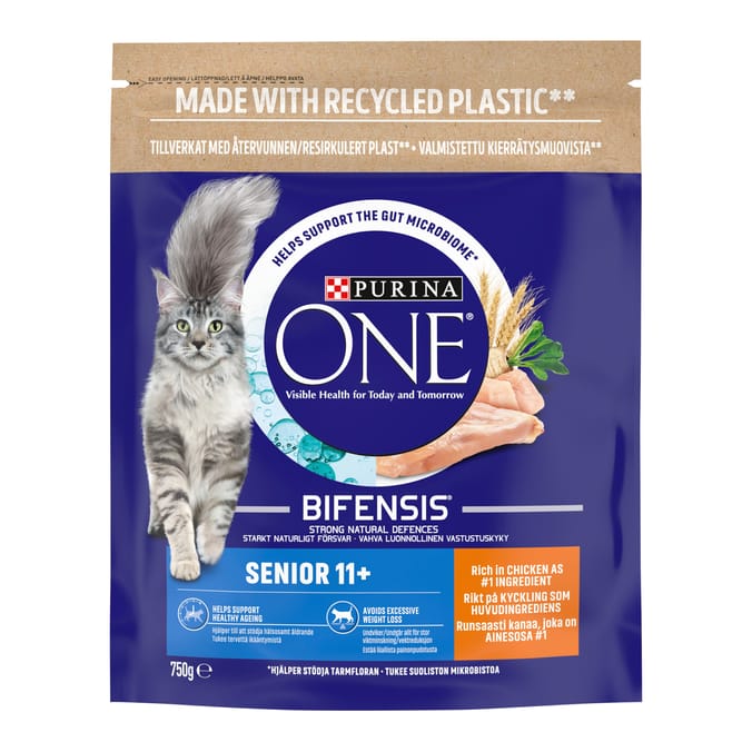 Purina One 11+ Chicken Dry Cat Food 750g