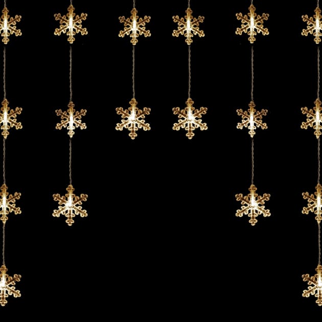 Prestige 54 LED Snowflake Curtain Lights Warm White Home Bargains