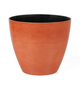 Jardin Water Ripple Plastic Planter 33cm - Orange