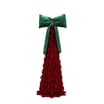 Festive Feeling Alpine Woods Flocked Bow Tree Christmas Decoration