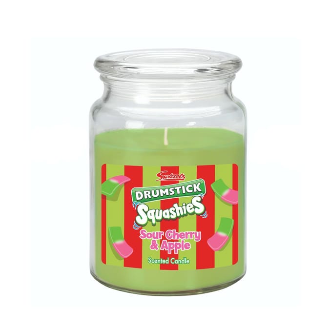 Swizzels Drumstick Squashies Scented Candle - Sour Cherry & Apple