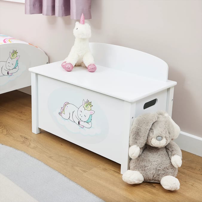 Liberty House Toys Kid’s Wooden Unicorn Toy Box