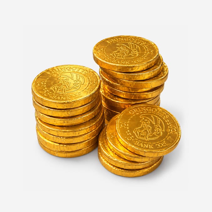 Harry Potter Gringotts Galleons Milk Chocolate Gold Coins 202g