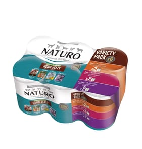 Naruto Adult Dog Grain & Gluten Free Variety Pack Cans in a Herb Jelly 6 x 390g