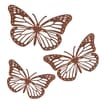 Jardin Set of 3 Rusty Butterflies Wall Art