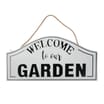  Jardin Metal Hanging Wall Sign - Welcome To Our Garden