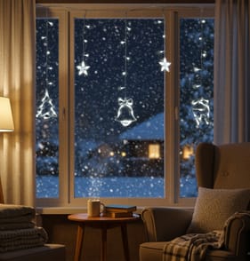 Prestige Mains Operated LED Decoration Curtain Lights - Cool White