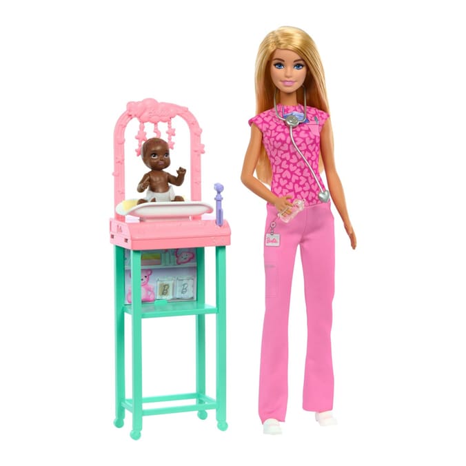 Barbie Baby Doctor Doll With Blonde Fashion Doll