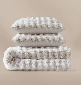 The Winter Warmer Collection Brushed Faux Fur Double Duvet Set