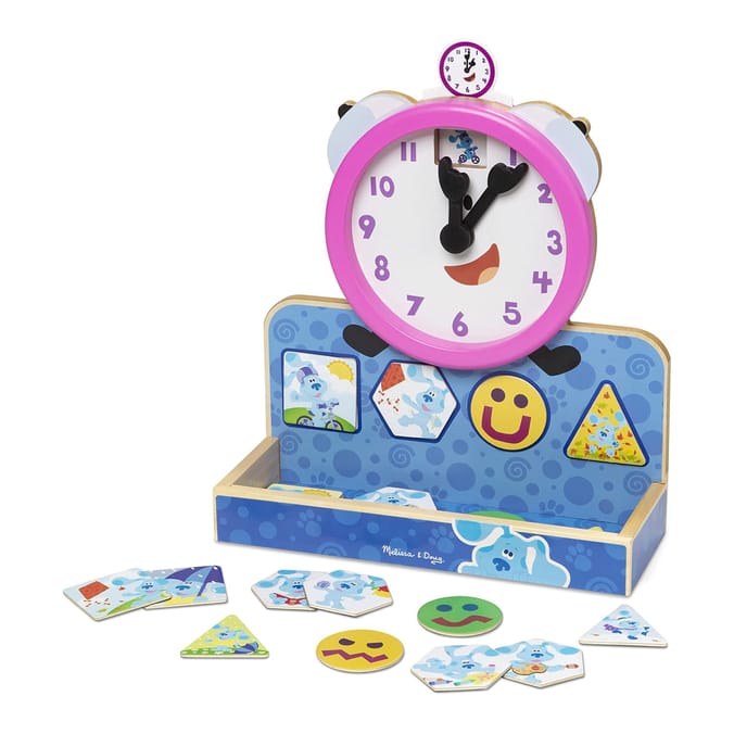Melissa & Doug Blue's Clues & You! Wooden Tickety Tock Magnetic Clock