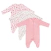 Pure Baby Long Sleeved Sleepsuits 3 Pack