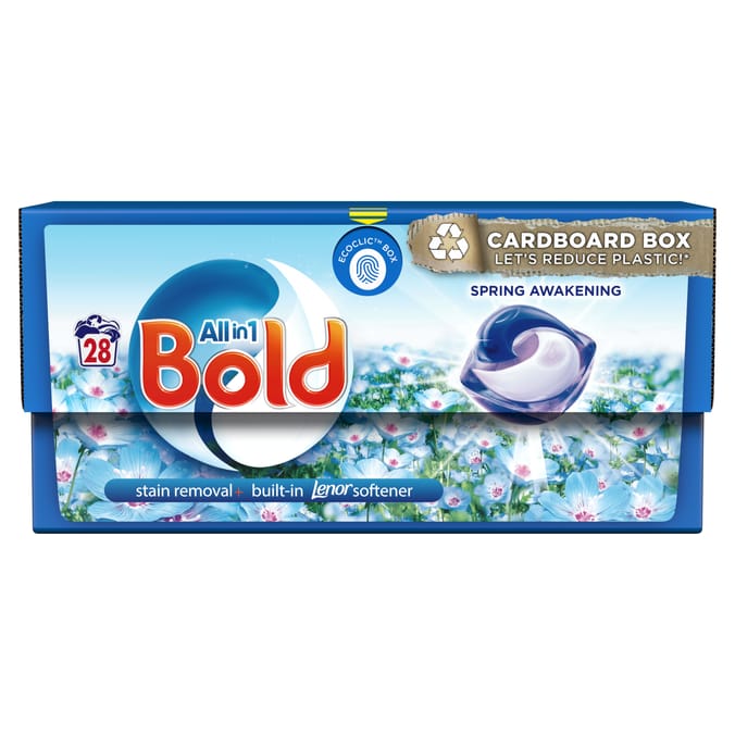 Bold All-in-1 Pods Washing Liquid Capsules Spring Awakening 28 Washes