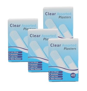 Clear Assorted Plasters 40s x4