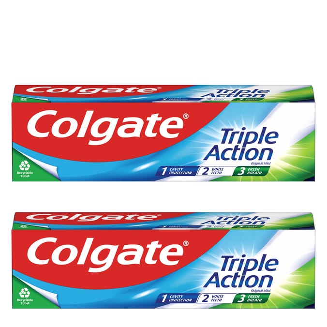 Colgate Triple Action Toothpaste 75ml xx2