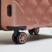 Salisbury Embossed Quilted Shell Suitcase - Pink