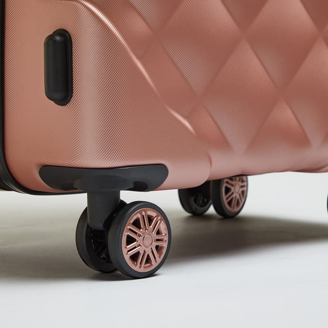 Salisbury Embossed Quilted Shell Suitcase Set Of 3