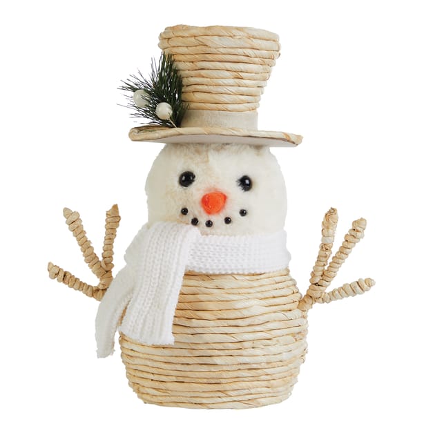 Nordic Spirit Natural Snowman Home Bargains