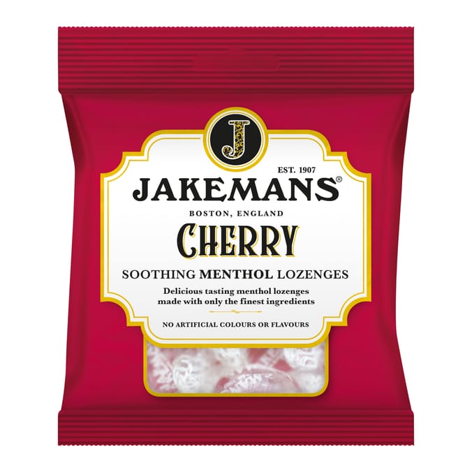 Jakemans Cherry Soothing Menthol Lozenges 73g x 12 Packs