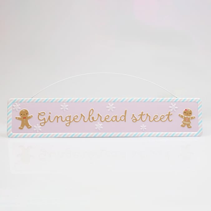 Sleigh Bells Metal Hanging Plaque - Gingerbread Street