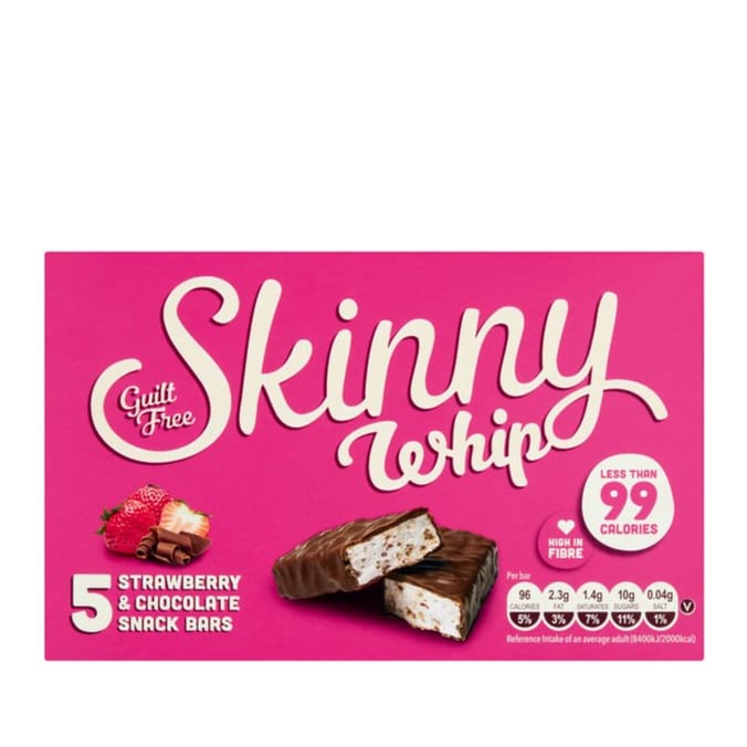 Skinny Whip Strawberry 5 Bars Snack x10