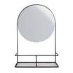 Home Collections Black Metal Wall Mirror & Shelf