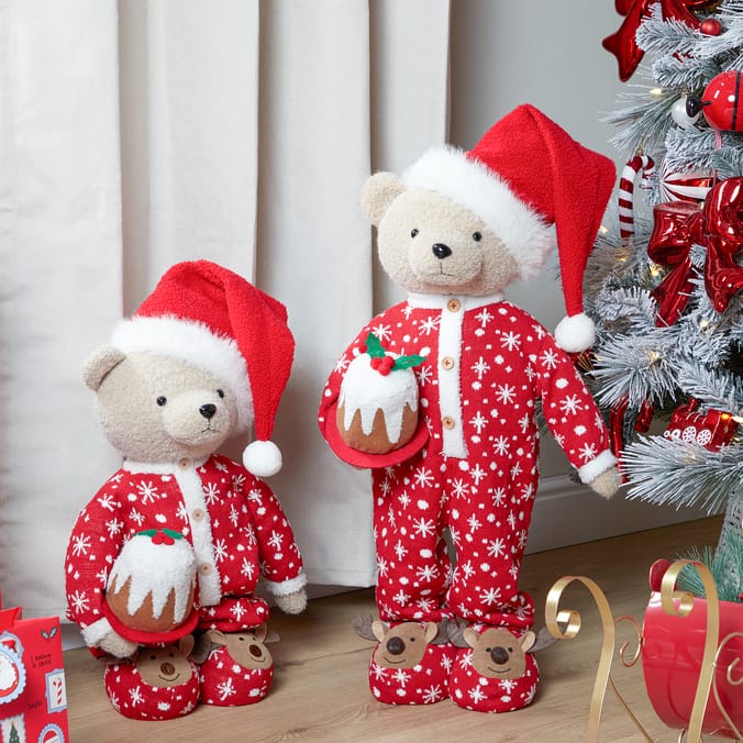 Sleigh Bells Christmas Teddy In Pyjamas