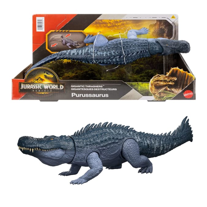 Jurassic World Rebirth Gigantic Thrashers Purussaurus Dinosaur Figure